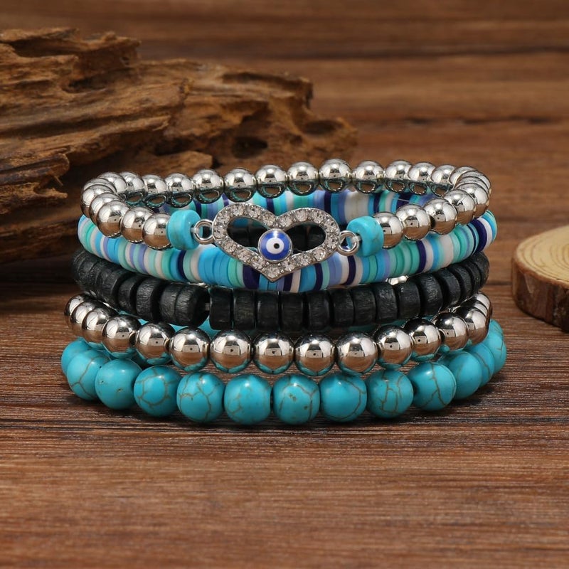 JAVMOO Gothic Bracelet Adjustable Punk Braided Leather Multilayer Grunge Set Bracelets Emo Metal Cuff Wrap Bangles Meaningful Gift - Image 2